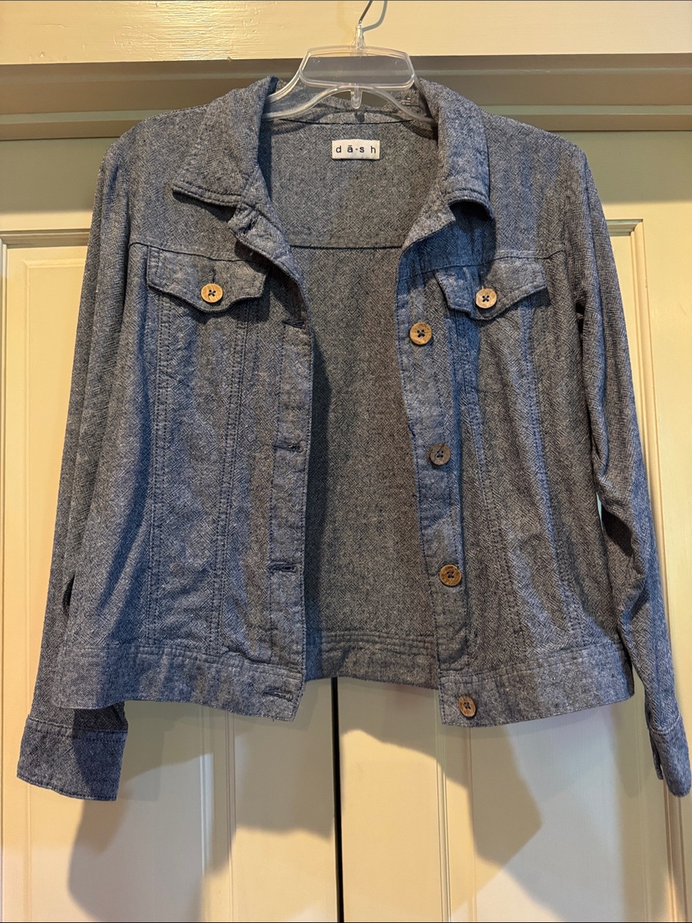 Women's Blue Button-Front Jacket